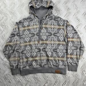Ariat x pendleton geometric tribal pattern collab pullover hoodie